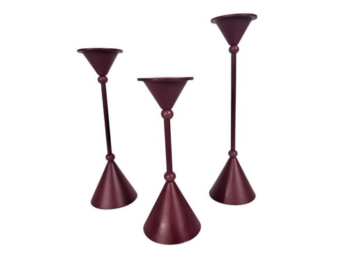 Memphis Milano stijl | kandelaar houders | set van 3 | 80's |