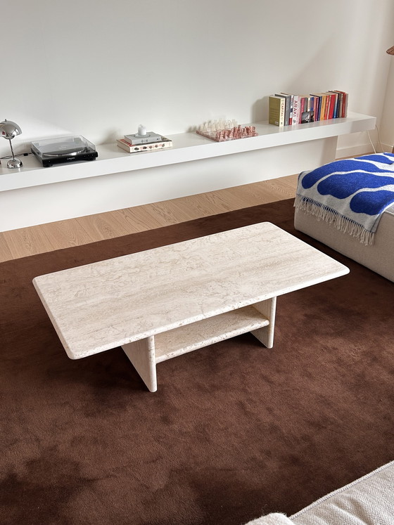 Image 1 of Vintage travertine coffee table, Italy 1980s 