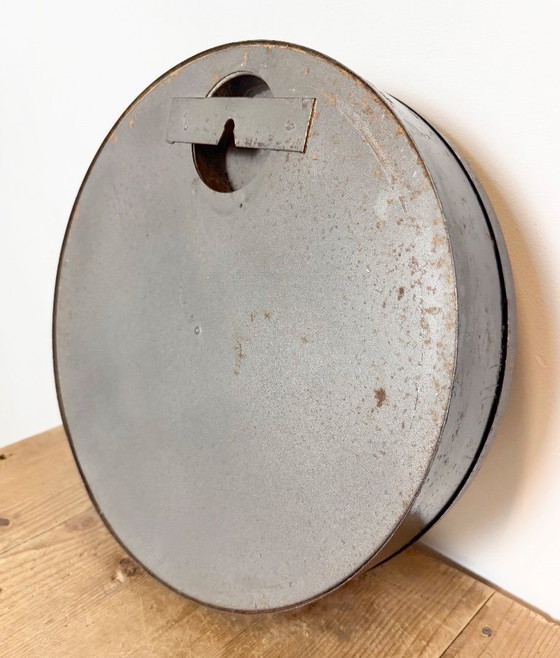 Image 1 of Schwarze Industriewanduhr von IBM, 1950er Jahre