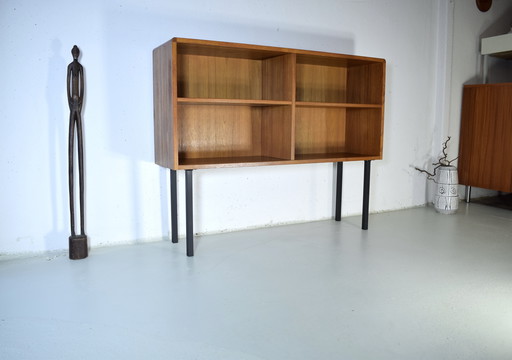 Bibliothèque/buffet/étagère/meuble vintage danois en teck des années 1960