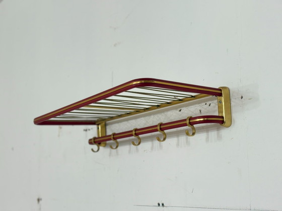 Image 1 of Design uit het midden van de vorige eeuw / stijlvolle wandkapstok / jaren 60 / vintage kledingstandaard