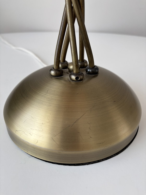 Image 1 of Lampe à fleurs de style Maison Jansen des années 1980 par Van De Heg - Hollywood Regency