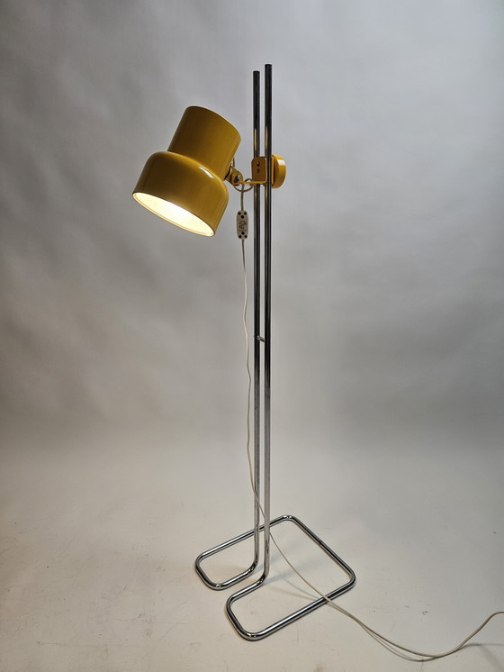 Image 1 of Yellow adjustable floor lamp by Börje Claes for Ikea 1970s rare model