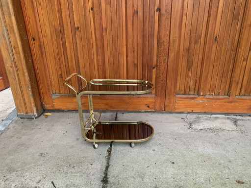 Regency Brass 2-Tier Bar Cart, 1960s