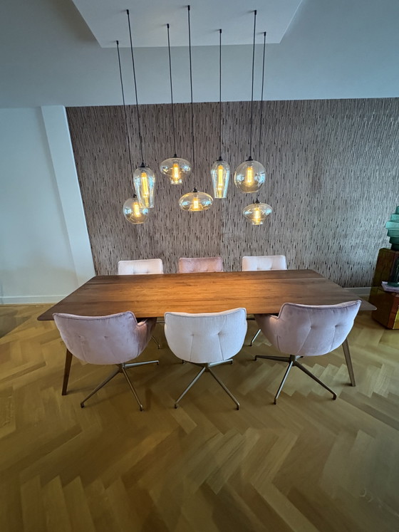 Ensemble de salle à manger (Table Spike Van Seuren et chaise Hug) – Salles à manger complètes, Metal, Velvet (photo 11 of 15)