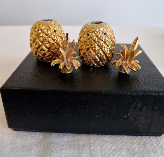 Image 1 of 24kt gold plated peper en zout stel '70s