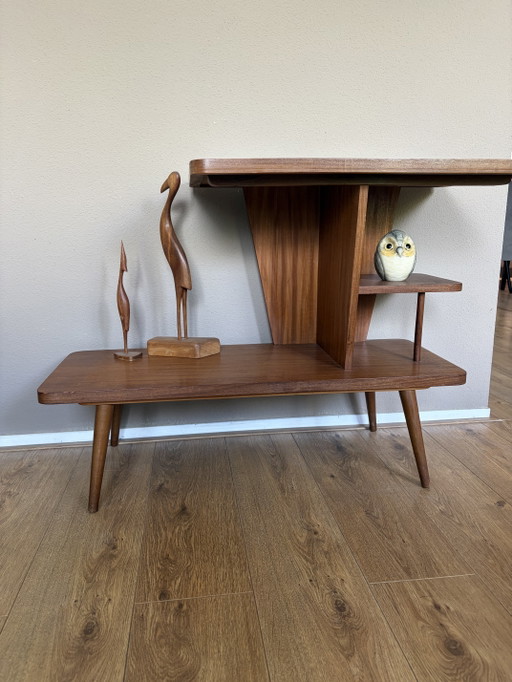 Vintage platenspelertafeltje, plantentafel, bijzettafel, kastje sixties