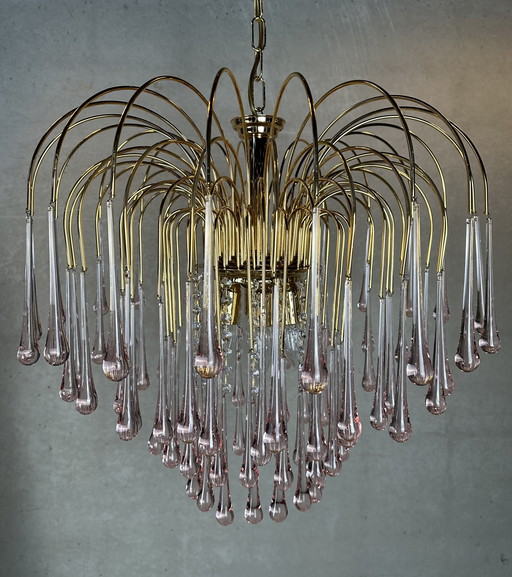 Vintage Rose Teardrop Chandelier