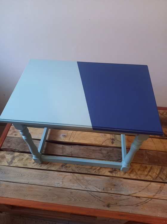 Tavolino ristrutturato in modo sostenibile, Tavolini, Legno, Blu (foto 4 di 5)