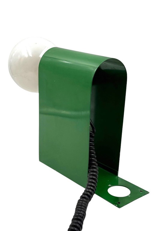 Image 1 of Lámpara de mesa/pared verde estilo era espacial, Italia, década de 1970.