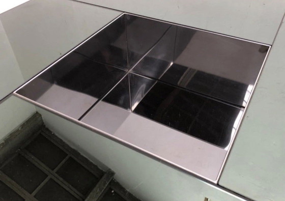 Tabel gemaakt door Gianni Ausenda voor Ny Form – Bijzettafels, Glass, Metal (photo 5 of 7)