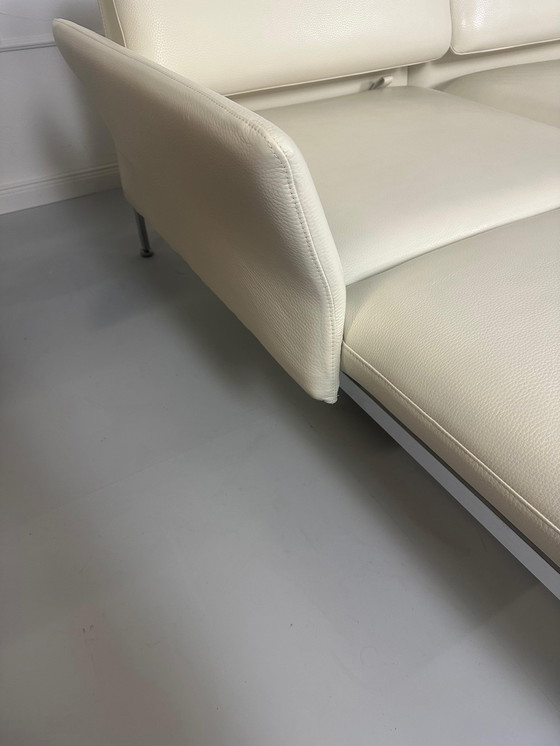 Image 1 of Brühl Roro Sofa Sleeping Function White Couch Leather