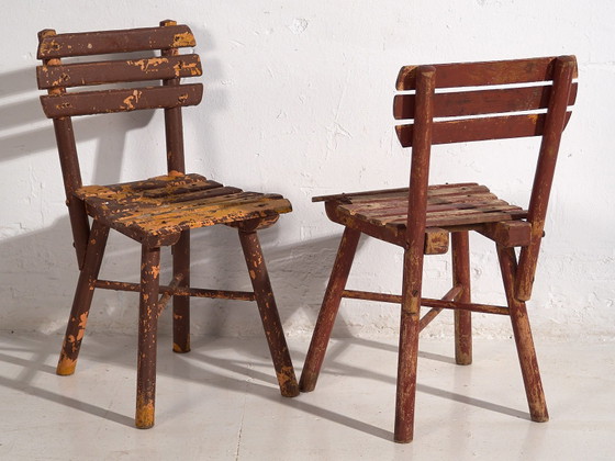 Antique school chairs (c.1920). Set of 4 pieces #1 – Side chairs, Vintage (photo 34 of 40)
