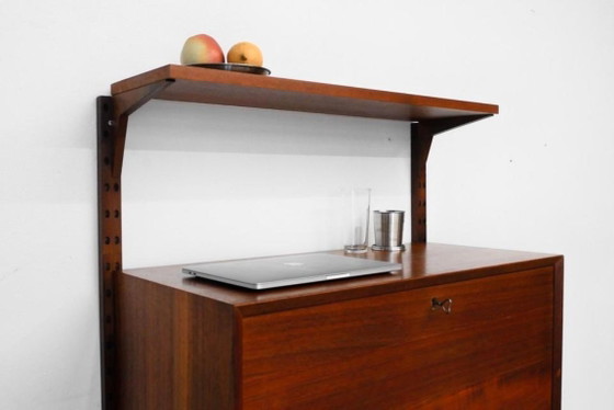 1/1 Poul Cadovius Royal System Secretary Bar Teak 60s, Wall cabinet, Wood, Brown (photo 4 of 12)