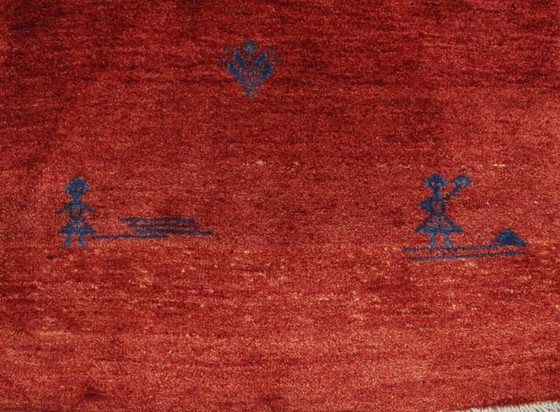 Image 1 of Original Persian carpet Gabbeh Ghashghai oriental carpet 200 cm x 92 cm old natural