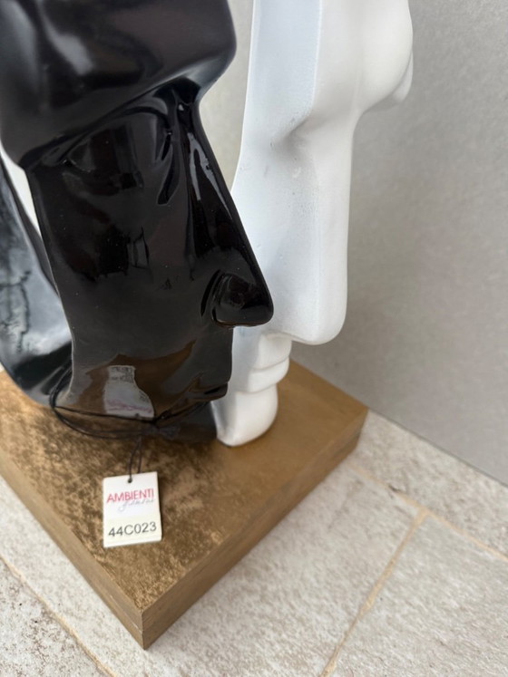 Image 1 of Modern Head Bust Statue Glamorous Environments Head Sculpture Man White