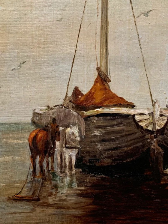E. Remortel. Table "Seascape". – Paintings & Drawings, Canvas (photo 2 of 5)