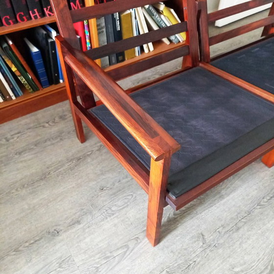 Illum Wikkelsø „Capella“ Divani 2 posti | Palissandro e Pelle | Niels Eilersen 1960s – Leather, Wood (photo 8 of 15)