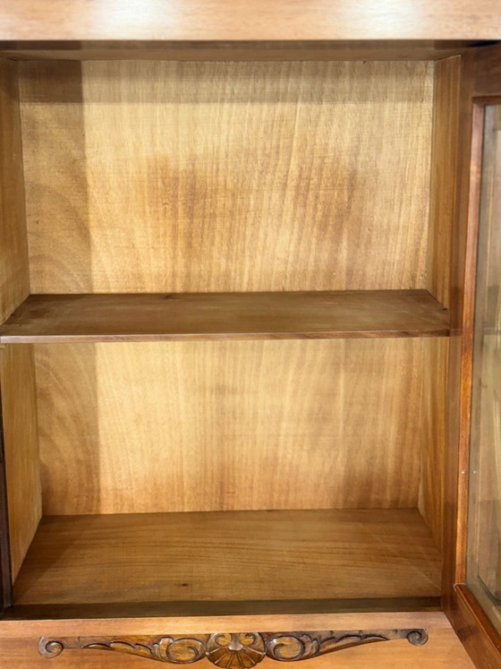Image 1 of Antik Küchenbuffet um 1900 | Jugendstil Küchenschrank | 2-teilig | Massivholz-Eiche