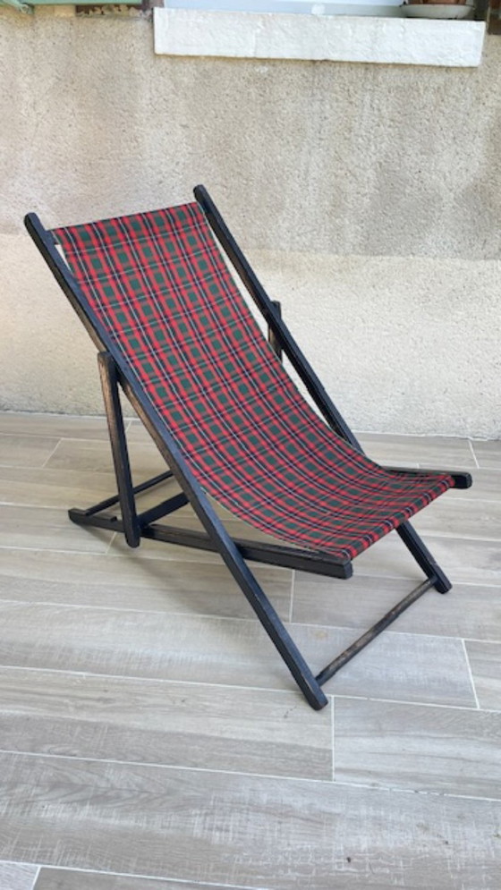 Vintage Canvas Folding Sun Lounger – Sunbed (photo 4 of 35)