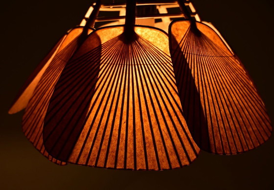 Image 1 of Lámpara colgante "Shichi" Uchiwa de Ingo Maurer para Design M, década de 1970