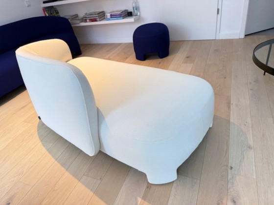 Image 1 of Divani Taru Ligne Roset blu e crema, poggiapiedi. Set in ottime condizioni.