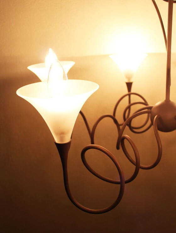 Image 1 of Moderner Metall-Kronleuchter, 6-flammig.