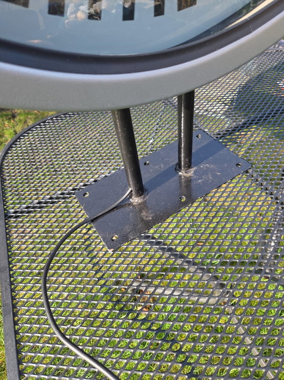 Image 1 of Grande orologio da stazione industriale vintage originale in acciaio