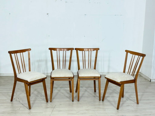 4 sillas de mediados de siglo, sillas de comedor y sillas de cocina vintage de los años 60