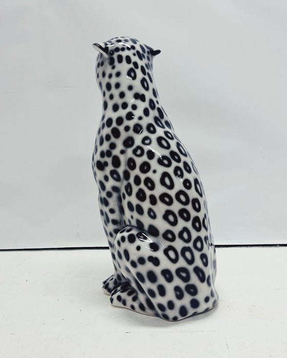 Weißer Keramik Leopard – CERAMICHE BOXER, Dekorative Objekte (photo 6 of 6)