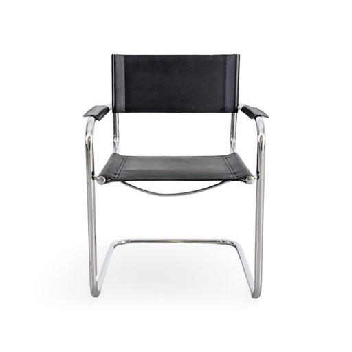 Sedia a sbalzo vintage, simile al design Bauhaus di Mart Stam Thonet.