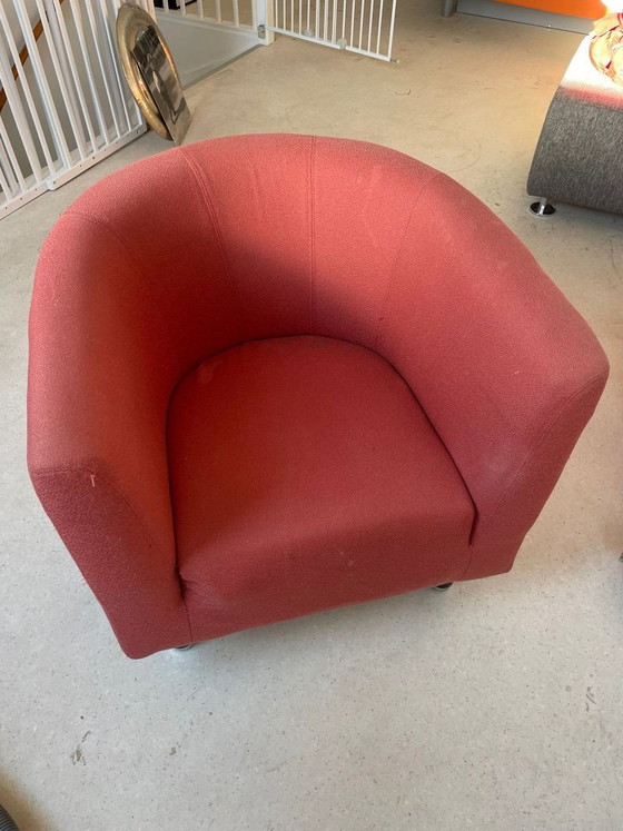 2 Gelderland fauteuils 5210 - Jan des Bouvrie -, Textiel, Hout, Oranje (foto 2 van 6)