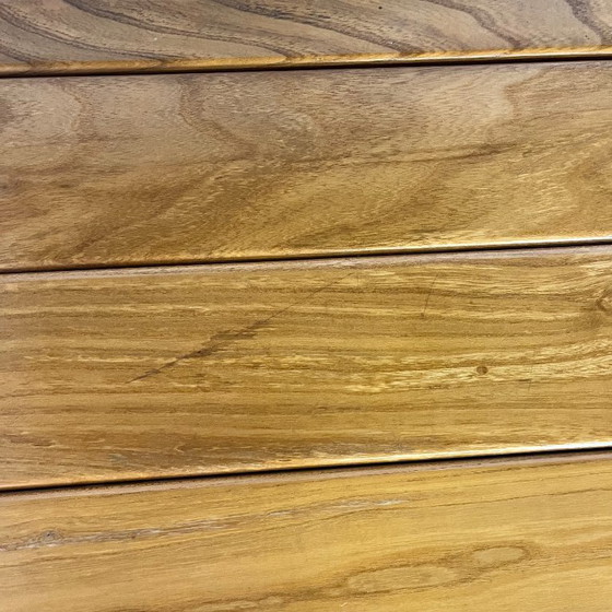 Image 1 of Large French sideboard in solid elm, 1970, attributed to the Chauvin Workshop