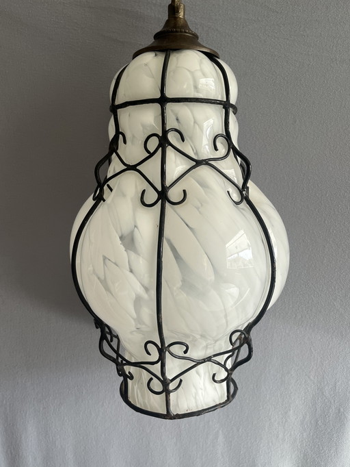 Venetian opaline lamp Murano