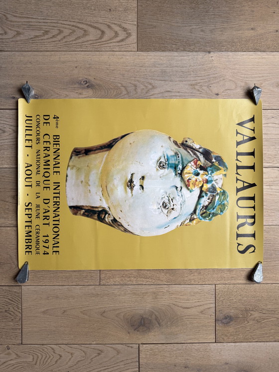 Image 1 of Picasso-poster, keramiekontwerp Capron, 1974, Vallauris, Maeght, Miró