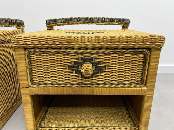 Image 1 of 2 comodini in vimini