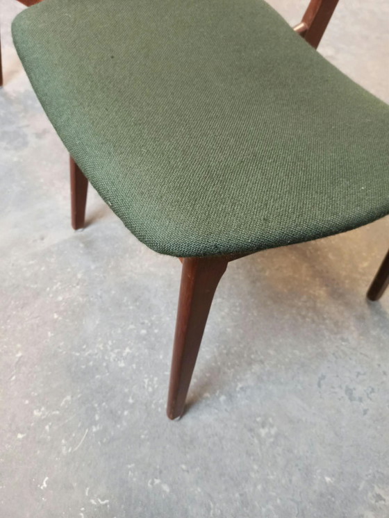 4 x sedie da pranzo mid-century – Tessile, Legno (photo 12 of 15)