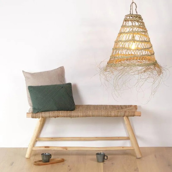 Panca marocchina artigianale in legno e corda 100x40x40cm – Panche (photo 7 of 9)