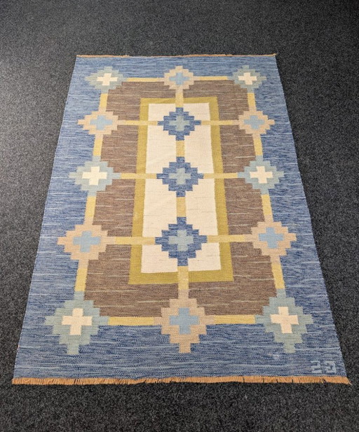 Traditioneel Zweeds Vloerkleed, Sverker Greuholm, Jaren '60 – vloerkleden en tapijten, Wool (photo 2 of 10)