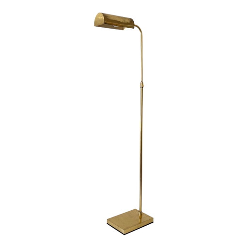 Marco Zotta Italiaanse Modernistische Dimbaar Messing Vloerlamp 1970