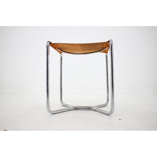 Vintage chromed stool by Marcel Breuer for Thonet B8, 1930s