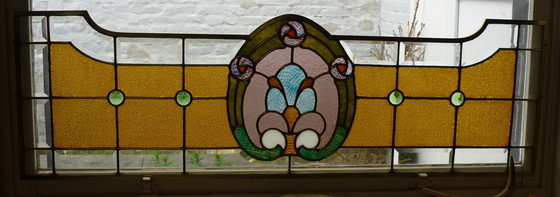 Image 1 of Art Nouveau Front Glasfenster