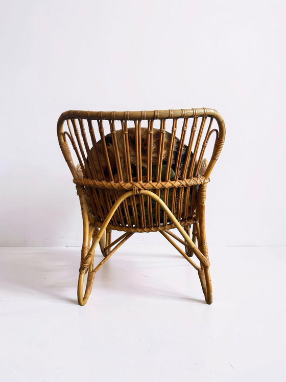 Image 1 of Fauteuil lounge en rotin de Dirk van Sliedregt pour Rohé, 1960