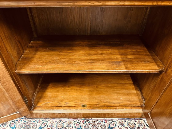 Eichholtz Oak Wood Bookcase Cabinet – Glass, Metal (photo 20 of 20)