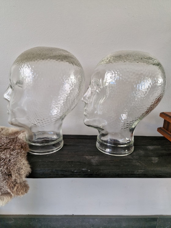 Têtes de mannequins en verre vintage – Objets déco, Glass (photo 4 of 6)
