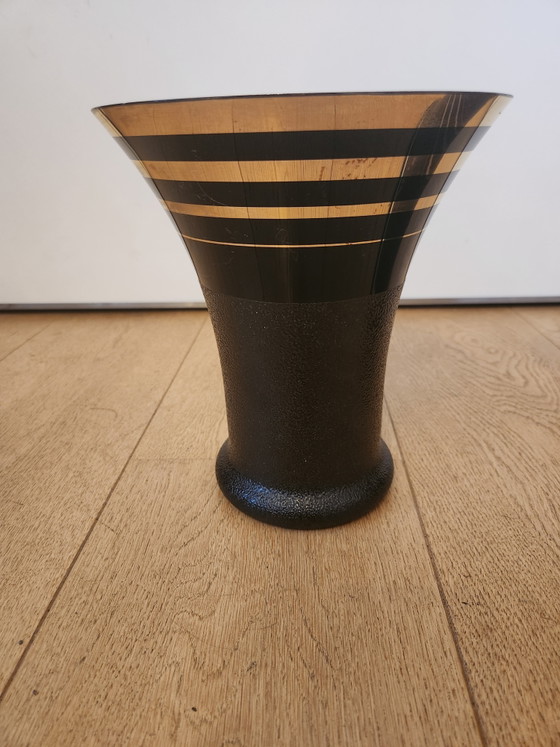 Image 1 of Beautiful set of Art Deco / Mid-Century vases – Paul Heller for Glasfabriek Boom (Belgium) – 1940s/50s