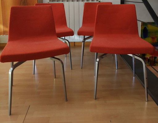 4x Mauro Lippariniro Lipparini Hella Chairs
