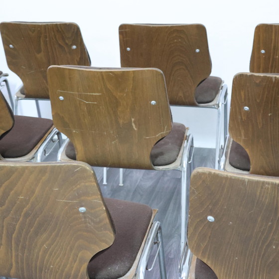 Image 1 of Carlo Ratti Set Da Ufficio 12 Sedie Design Modernariato Anni ‘70