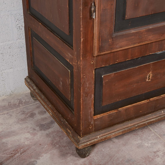 Mobile dipinto marrone italiano del XIX secolo con cornici nere – Armadi, Legno, Rustic (photo 8 of 14)
