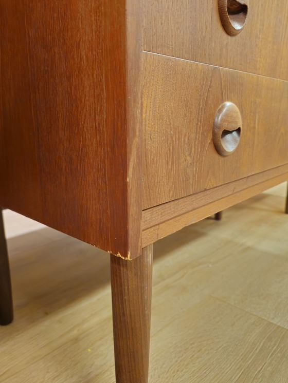 Image 1 of Vintage Deense Boekenkast Openkast Ladekast